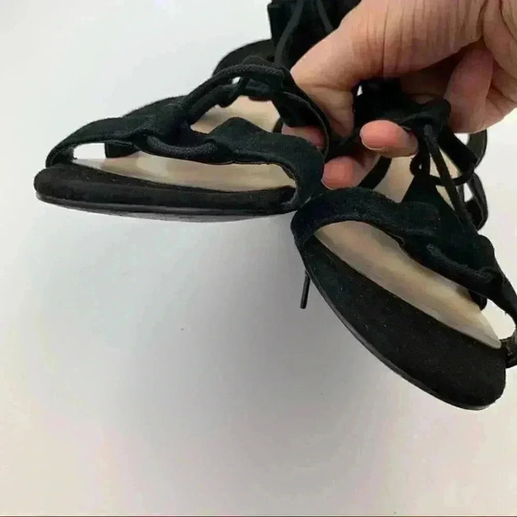 Nine West Pasa heels size 10 black suede wedges - Picture 8 of 12